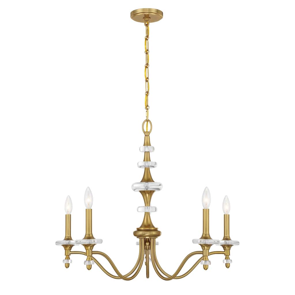 Champlain 5-Light Chandelier in Warm Brass