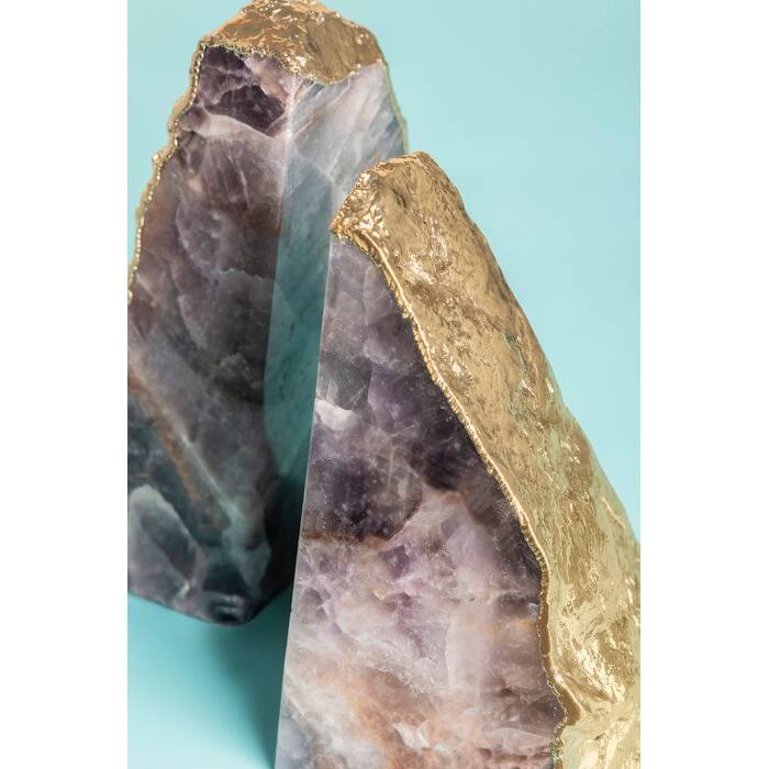 Dazzle Amethyst Bookends - Set of 2 - Purple
