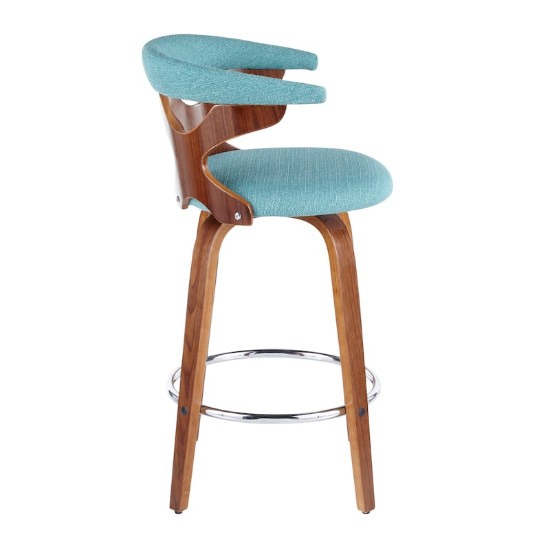 Carson Carrington Viby Fixed-Height Counter Stool with Bent Wood Legs & Round Footrest (Set of 2)