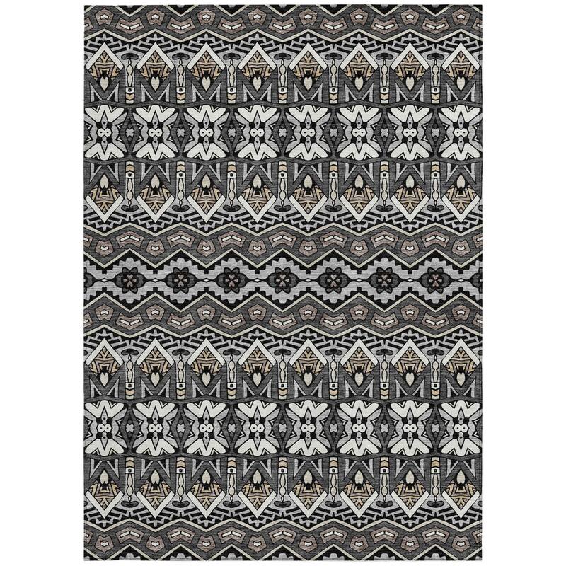 HomeRoots Moroccan Transitional Rectangle Outdoor Rug