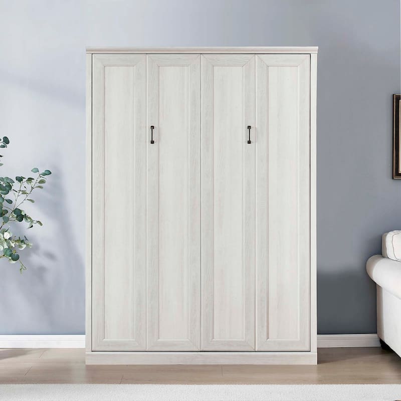 Full Size Murphy Wall Bed Cabinet Space-Saving Bed Perfect