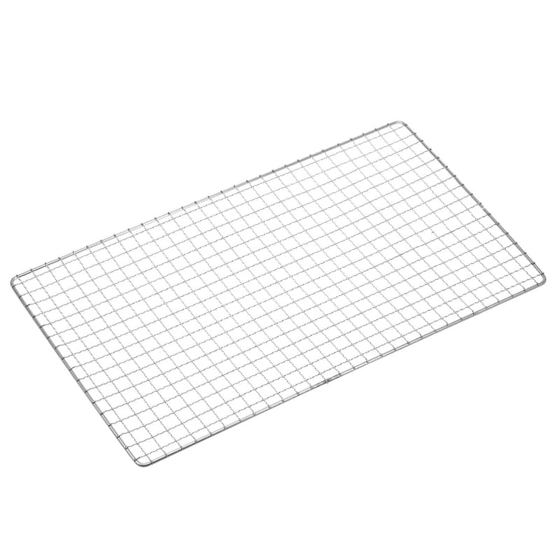 Square BBQ Grill Net 15.4"x9.4" Stainless Steel Barbecue Mesh for Baking