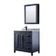 Option Dark Blue / White Carrara Marble Top / Matte Black