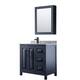 Option Dark Blue / White Carrara Marble Top / Matte Black