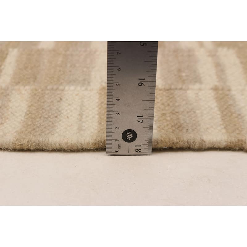 Ankara FW Grey, Khaki Kilim 5'2" x 8'1" - 5'2 x 8'1