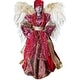 preview thumbnail 1 of 2, 16 inch Black Diva Angel Tree Topper - red