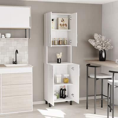 Versatile Double-Door Cabinet Kitchen Pantry