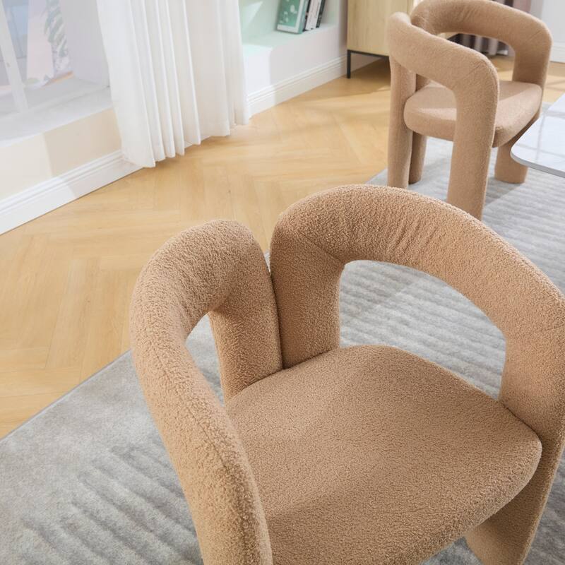 Velvet Fabric Upholstered Accent Chair Set of 2