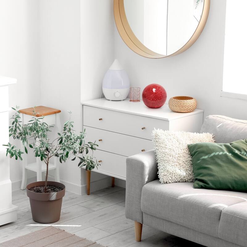 Cracked Patchwork Handcrafted Ceramic Dome Table Lamp - 8" - Red