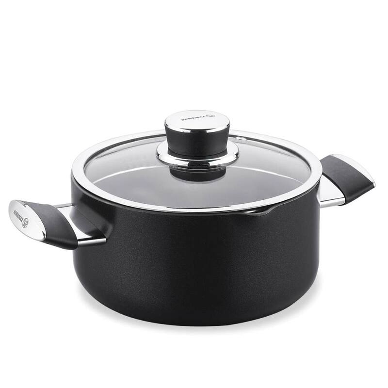 Korkmaz Lena Ceramic Low Dutch Oven with Glass Lid, High-Performance Cookware - 6.75 Quart