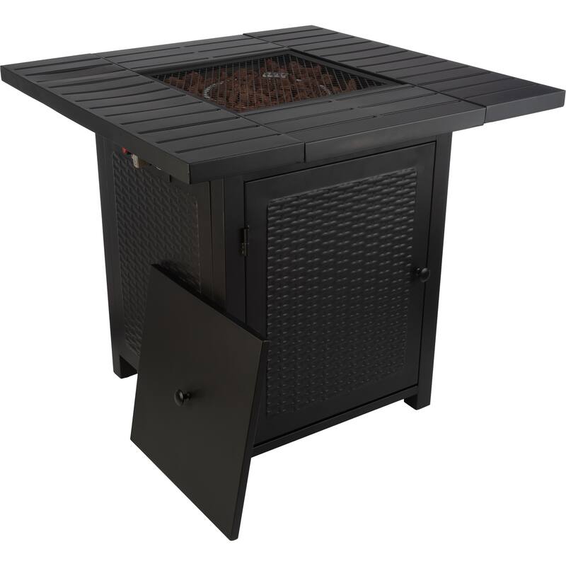 Pure Garden 30-Inch Propane Fire Pit - 50,000 BTU Outdoor Fire Table, Brown