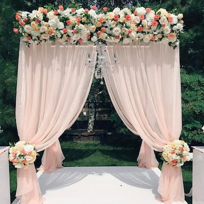 10ft Heavy Duty Wedding Ceremony Canopy Backdrop Stand Kit Adjustable