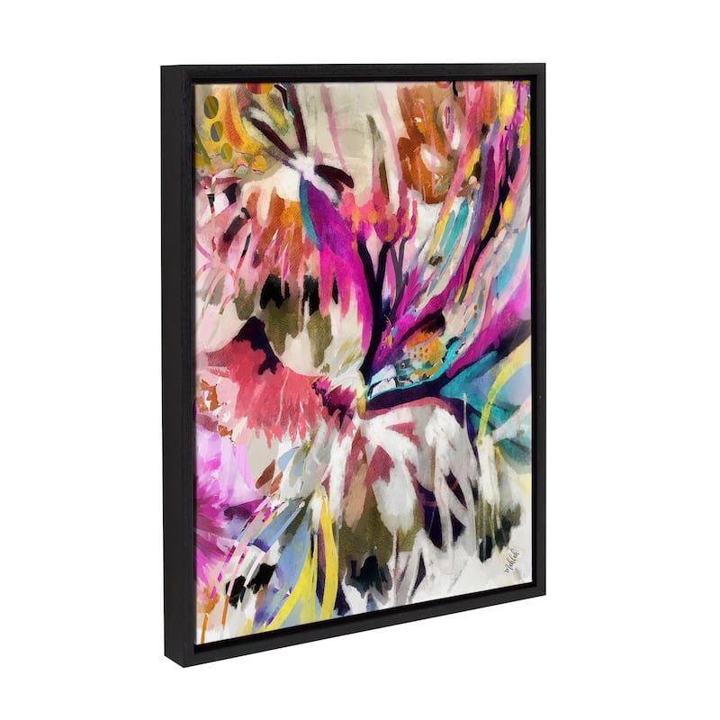 Kate and Laurel Sylvie Amaze Framed Canvas by Inkheart Designs - 18x24 - Black