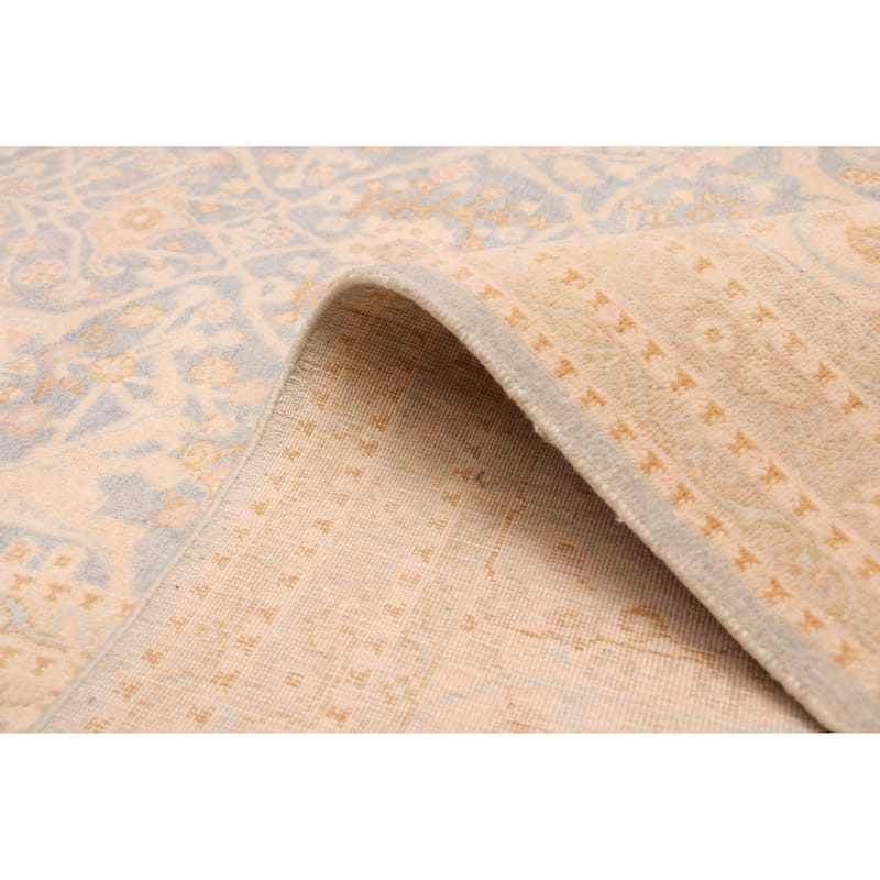 ECARPETGALLERY Hand-knotted Peshawar Oushak Light Blue Wool Rug - 8'0 x 9'9