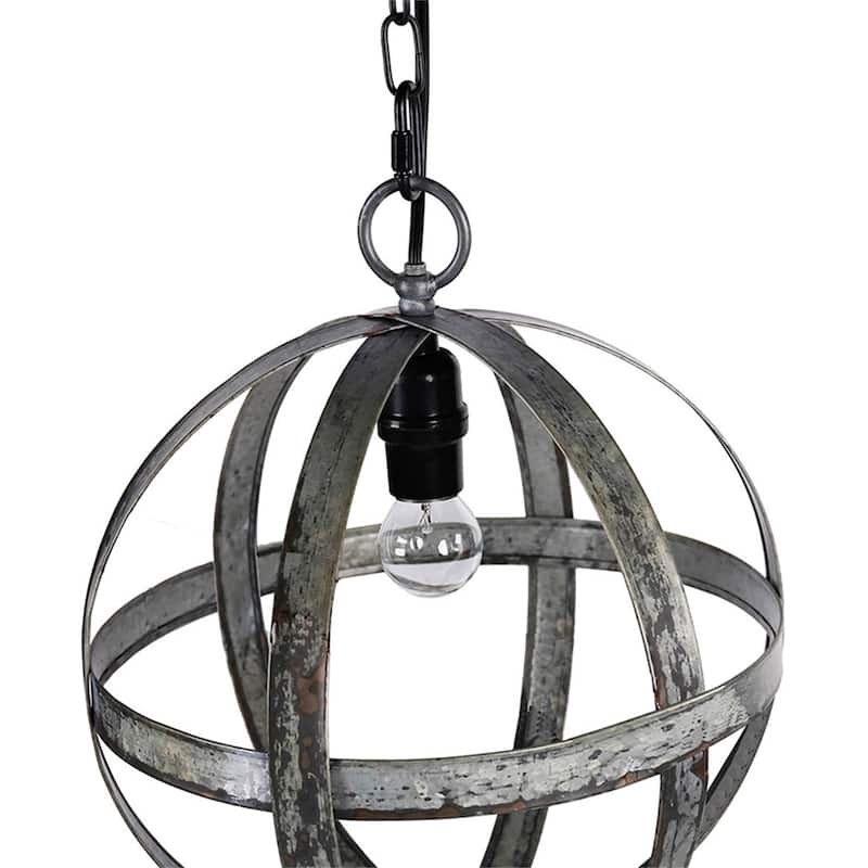 Metal Chandelier with Adjustable Chain (Bulb Not Included)