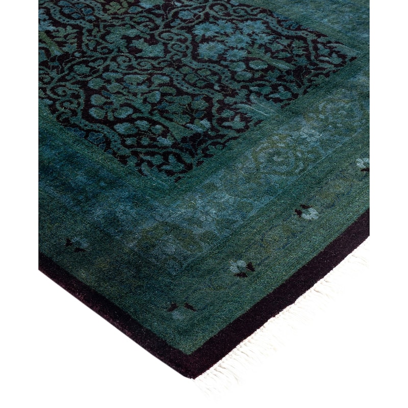 Overdyed One-of-a-Kind Hand-Knotted Area Rug - Red - 2' 7" x 12' 6"