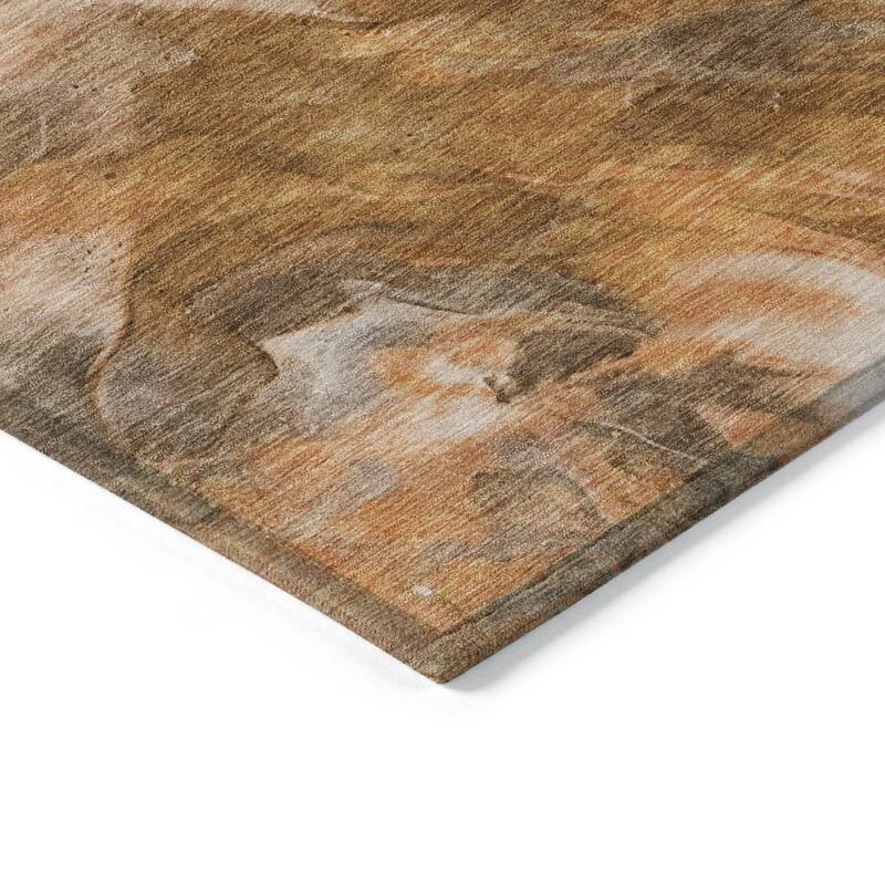 HomeRoots Abstract Transitional Rectangle Outdoor Rug
