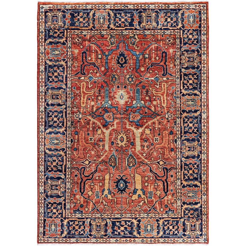 Serapi One-of-a-Kind Hand-Knotted Area Rug - Red - 4' 2" x 5' 10"