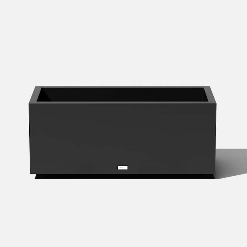 Block Series Long Box Planter - 16.25"H x 15"W x 38"L - Black
