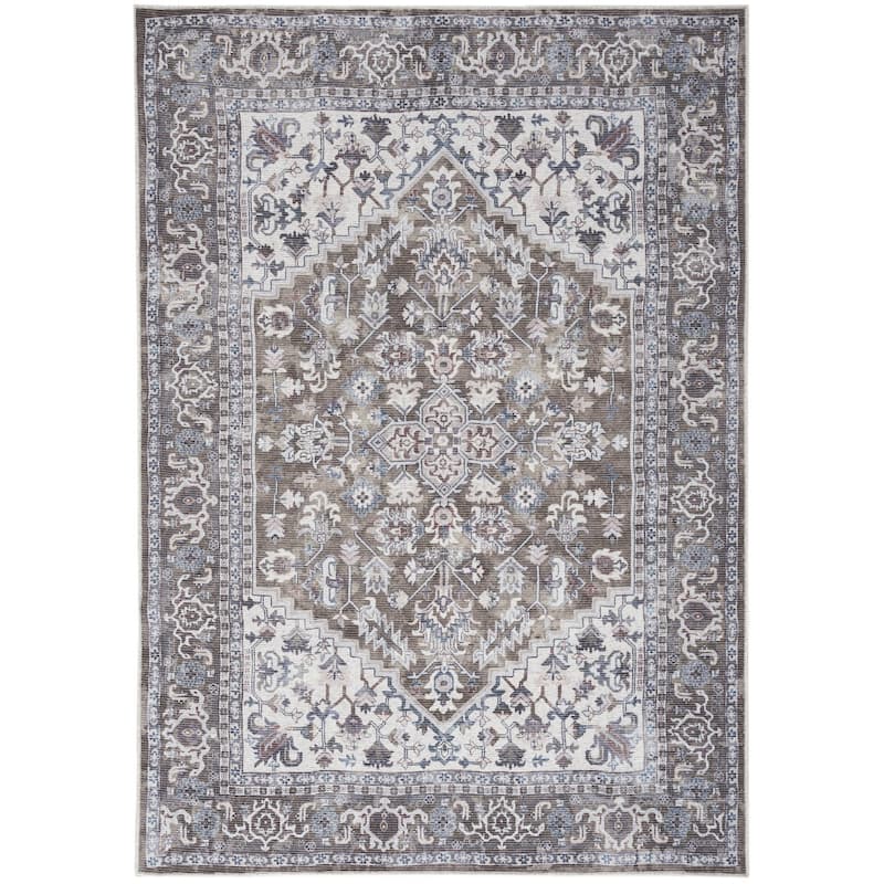 Cirec Power Loomed Distressed Floral Area Rug By HomeRoots - 72' X '48' X '0.28