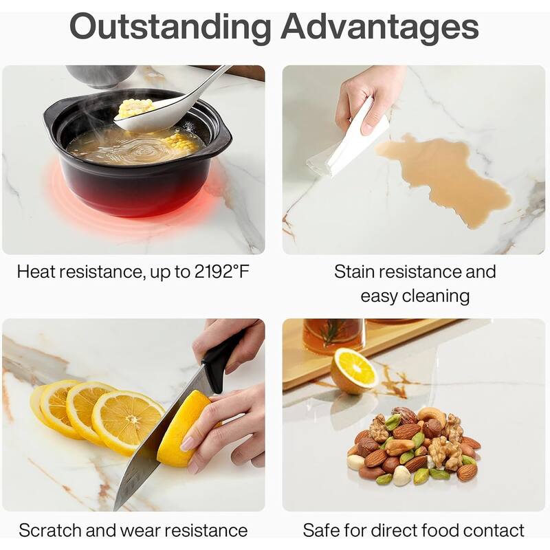 78.74-Inch Modern Rectangle Sintered Stone Dining Table, Luxury Kitchen Table for Dining Room