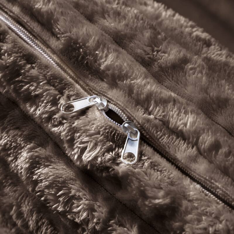 102.4" Plush Corduroy Sectional Sofa with Movable Ottoman