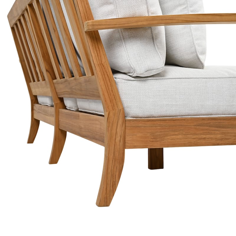 SAFAVIEH Couture Martinique Wood Patio Sofa - 82"W x 35"D x 32"H