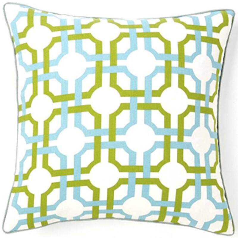 Jiti Indoor Transitional Geometric Patterned Cotton Accent Square Throw Pillows 20 x 20