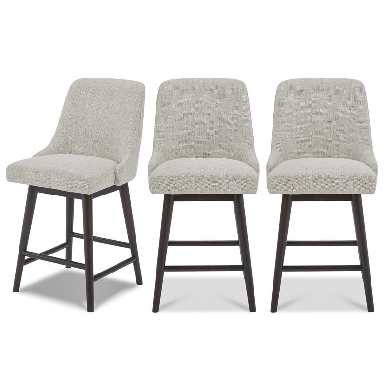 Spruce & Spring Hazel Upholstered Counter Height Swivel Barstool with Back