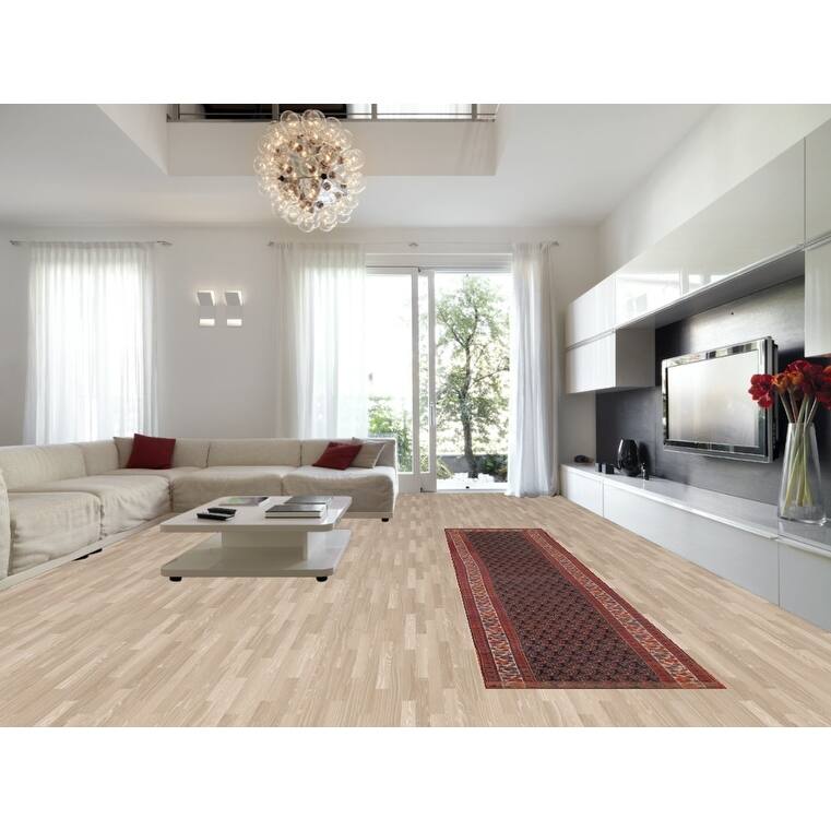 Pre-1900 Antique Malayer Persian Runner Rug Hand-Knotted Wool Carpet - 3'6"x 16'1"