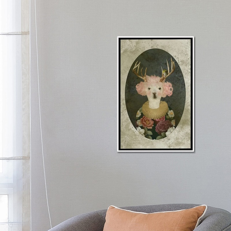 iCanvas "Francine Portrait- Light Background" by Caroline Keslassy Framed