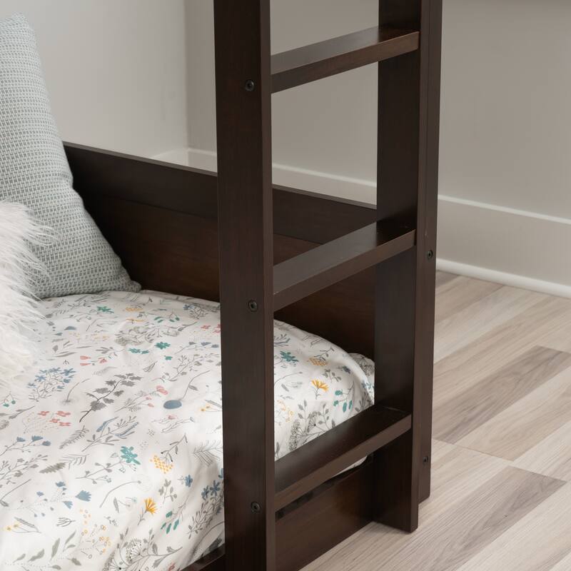 Linon Delphia Low Profile Twin over Twin Bunk Bed