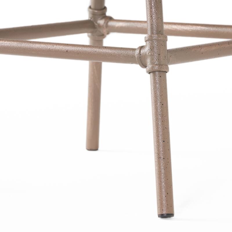 Outdoor Patio Swivel Barstool Adjustable Stool Height with Upholstered and Arm Barstool, Metal Frame Bar Chair