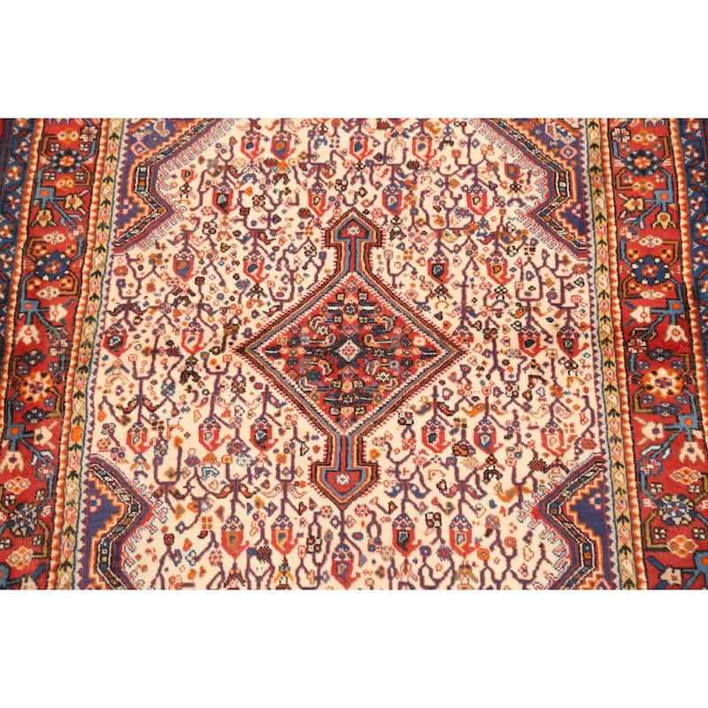 Vintage Vegetable Dye Tribal Bakhtiari Persian Area Rug Wool Handmade - 3'7" x 5'7"