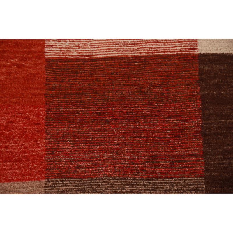 Modern Gabbeh Kashkoli Vegetable Dye Square Rug Handmade Wool Carpet - 10'10"x 11'2"