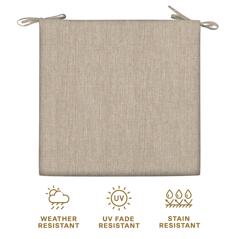Outdoor Premium Dining Seat Cushion (2-Pack) - 20" wide x 20" deep x 4" thick