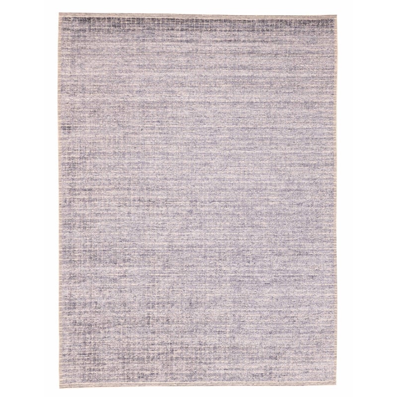 ECARPETGALLERY Hand Loomed Elysian Light Denim Blue Rug - 7'4 x 9'4