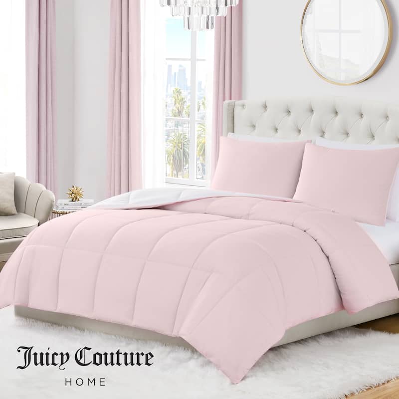 Juicy Couture Box Stitch Reversible Comforter Sets