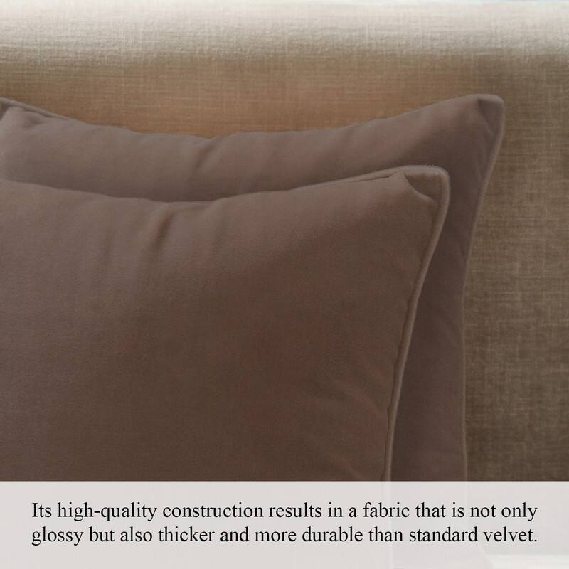 A1HC Set of 2 Luxurious Fine Soft Velvet Throw Pillow Covers Only, For Sofas, Beds, Vibrant Colors and Hidden Zipper