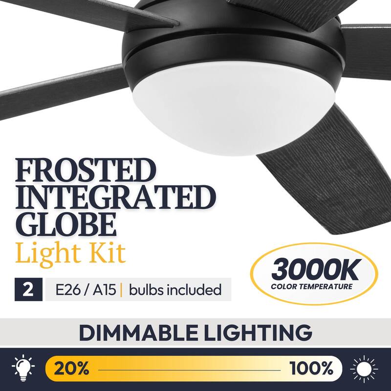 52" Prominence Home Ashby Contemporary Indoor LED Ceiling Fan with Light and Remote Control