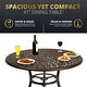 preview thumbnail 4 of 9, Kinger Home Harmon 5-Piece Cast Aluminum Outdoor Dining with Cushions - 41-Inch