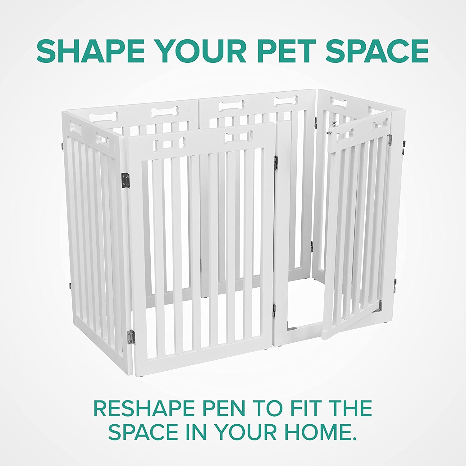 Arf pets free store standing wood dog gate