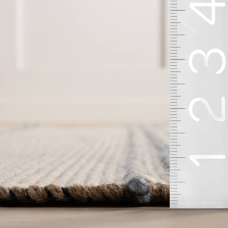Nuloom Garnet Striped Wool Area Rug