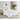 DESIGN STUDIO Garment Washed Smocked Stripe Cable Braid Ultra Soft 4 PC Comforter Bedding Set - White color