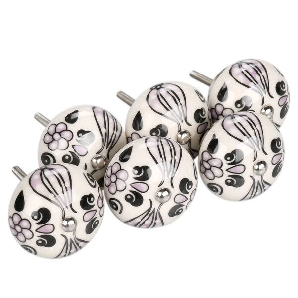 Shop 6 X Hand Painted Ceramic Door Knobs Cabinet Drawer Wardrobe