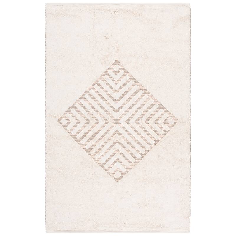 SAFAVIEH Handmade Vermont Gilma Rug - Ivory/Brown - 4' x 6'