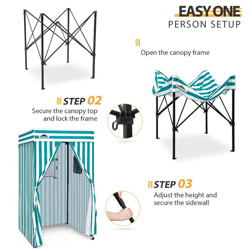 EAGLE PEAK Flex Compact 4x4 Pop-up Canopy Changing Room, Portable Privacy Dressing Room