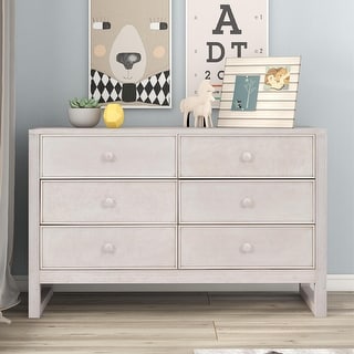 Rustic Wooden Dresser Storage Cabinet With 6-Drawers - Bed Bath ...