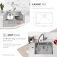preview thumbnail 4 of 12, STYLISH 25 inch Stainless Steel 16G Undermount Kitchen Sink - 25" x 18" x 10"