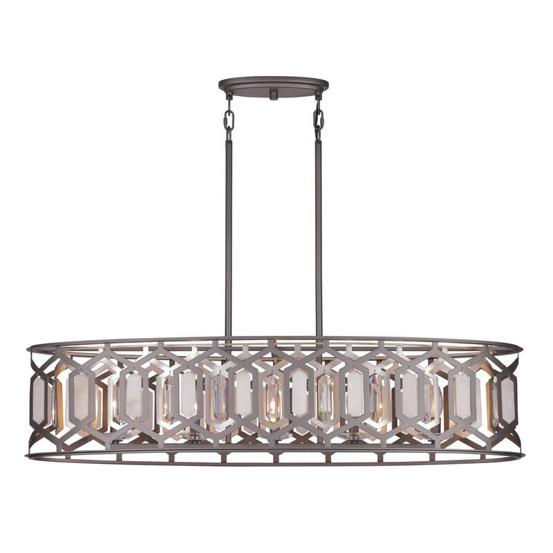 Minka Lavery 3588 Hexly 5 Light 44" Wide Linear Chandelier - Coal